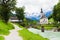 Ramsau village and church in Alps of Bavaria