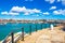 Ramsgate pier and harbour panorama Kent England