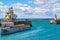 Ramsgate pier and lighthouse panorama Kent England