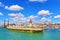 Ramsgate pier and lighthouse panorama Kent England