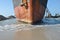 Ran aground oil tanker ship