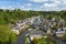 Rance River valley, Dinan harbour with Stone Bridge