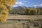 Ranch and horses with Chimney Peak