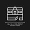Ranch house pixel perfect white linear icon for dark theme