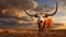 ranch longhorn cow