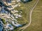 Ranch road in Kansas prairie