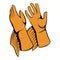 Rancher gloves icon, icon cartoon