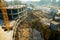 Ranchi, India - march 2018 : Top View of new construction of building in ranchi