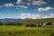 Ranching farm along the Eastern slopes of the Canadian Rocky Mountains and future coal mining development