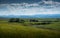 Ranching farm along the Eastern slopes of the Canadian Rocky Mountains and future coal mining development