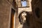 Randazzo, Sicily Italy - 09 25 2021: Arch Street in old town of the village on the slope of Etna volcano. Bright sunny