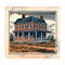 Randolph Afric House: Vintage New England Postage Stamp By Ander