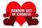 Random act of kindness on a red love background