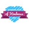 Random acts of kindness day greeting emblem