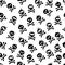 Random black comic skull and crossbones pattern.