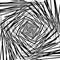 Random chaotic squares. Rotating intersecting squares abstract m