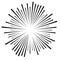 Random circular lines starburst, sunburst. Converging radial, radiating stripes, spokes. Concentric rays, beams. Fireworks,