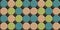 Random color octagon shape mosaic pattern 3d tiles for background, 3d illustration