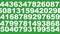 Random data numbers over green screen background