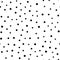 Random dotted seamless pattern. Simple geometric background in black and white. Vector illustration