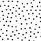 Random dotted seamless pattern. Simple geometric background in black and white. Vector illustration