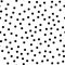 Random dotted seamless pattern. Simple geometric background in black and white. Vector illustration