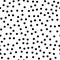 Random dotted seamless pattern. Simple geometric background in black and white. Vector illustration
