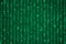 Random green hex code stream. Vector illustration