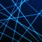 Random Laser Mesh. Security blue beams. Vector illustration isolated on dark background