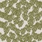 Random little monstera green pale silhouettes seamless pattern. Grey background