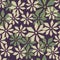 Random pale tones seamless doodle pattern with abstract carnation flowers ornament. Purple background