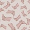 Random pastel seamless pattern with simple women shoes shapes. Grey background. Hand drawn print