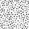Random scattered polka dots, abstract black and white background