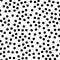 Random scattered polka dots, abstract black and white background