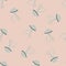 Random seamless pastel tones pattern with jellyfishes. Light grey underwater ornament on soft pink background