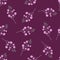 Random seamless pattern with doodle blackberry vitamin ornament. Purple and pink colored artwork