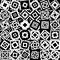 Random squares seamless geometric texture. Monochrome abstract b