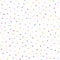 Randomly scattered colorful confetti. Festive seamless pattern.