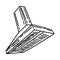 Range Hood Icon. Doodle Hand Drawn or Outline Icon Style