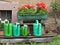 Range of plastic watering cans