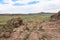 Range of stone mountains in southern of Mongolia