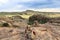 Range of stone mountains in southern of Mongolia