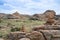 Range of stone mountains in southern of Mongolia