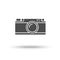 Rangefinder camera icon isolated on white background