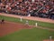 Rangers 1st baseman reaches up for ball