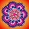 Rangoli design. Indian ornament.