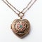 Rani Inspired Heartshaped Locket Necklace With Pink And Green Accents