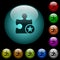 Rank plugin icons in color illuminated glass buttons