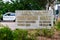 Rankin County Courthouse Annex sign in downtown Brandon, MS, with police car in background