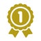 Ranking medal icon flat illustration  / 1st place